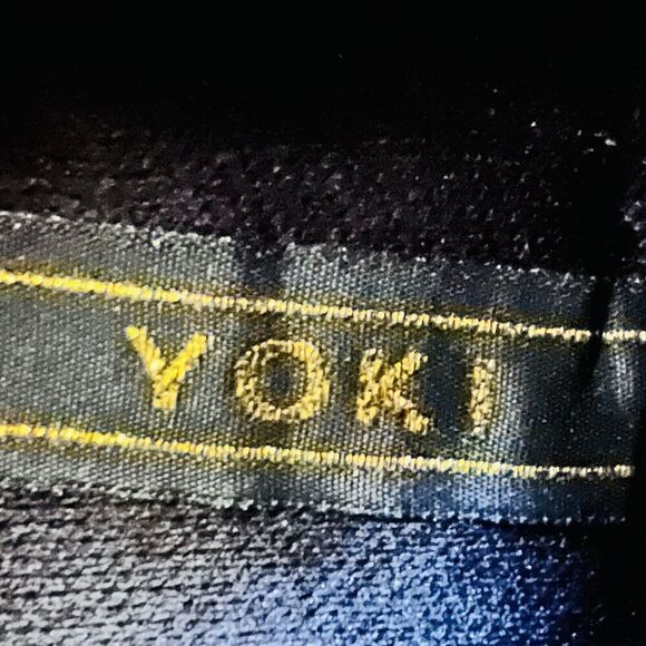 🎉Clearance🎉YOKI Black Velvet & Rhinestone Studded Black Heel Ankle Boots Sz 8 - Picture 7 of 9